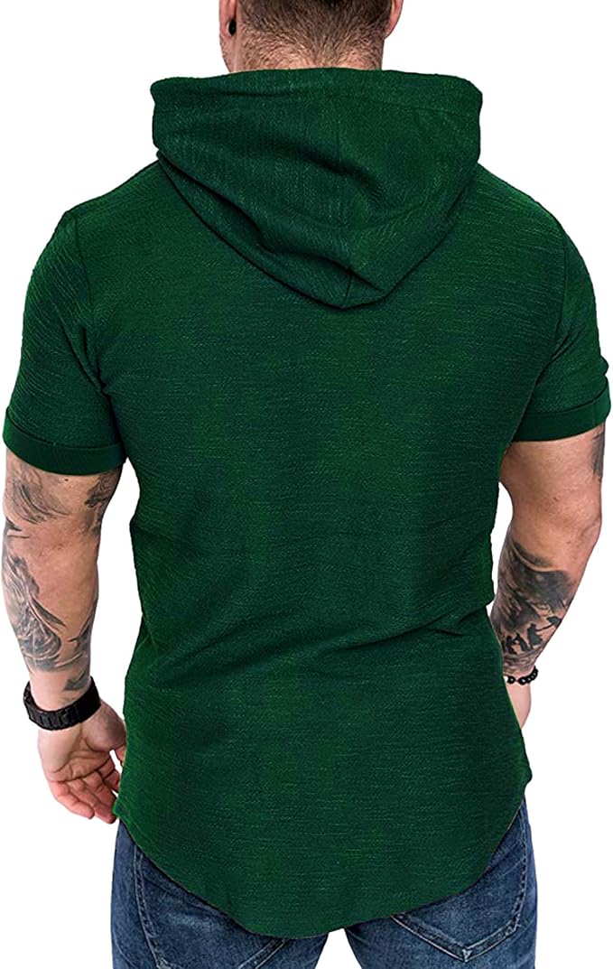 Lexiart Mens Fashion Athletic Hoodies Sport Sweatshirt Solid Color Fleece - Image 2