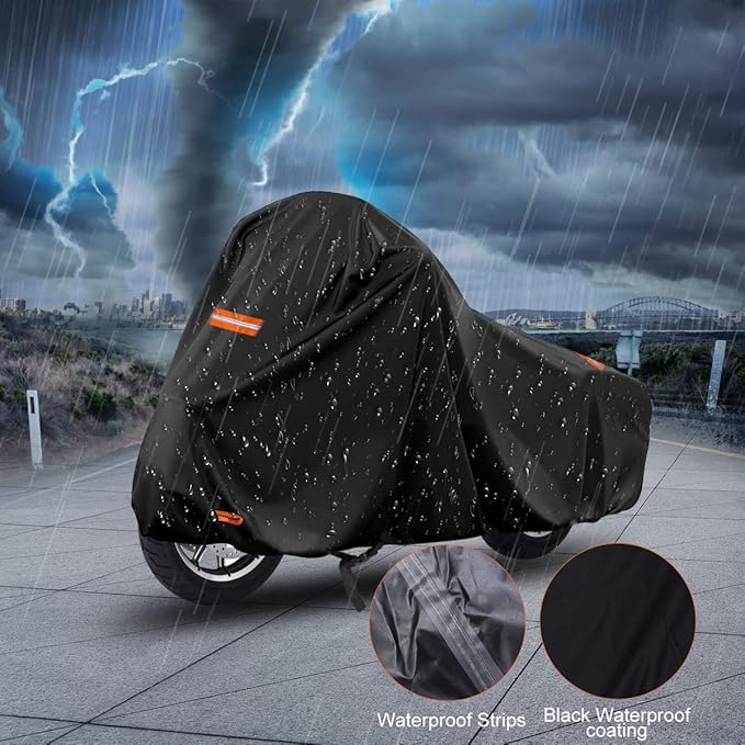 420D Motorcycle Cover for Harley Davidson Touring Models Road King, Road Glide - Image 6