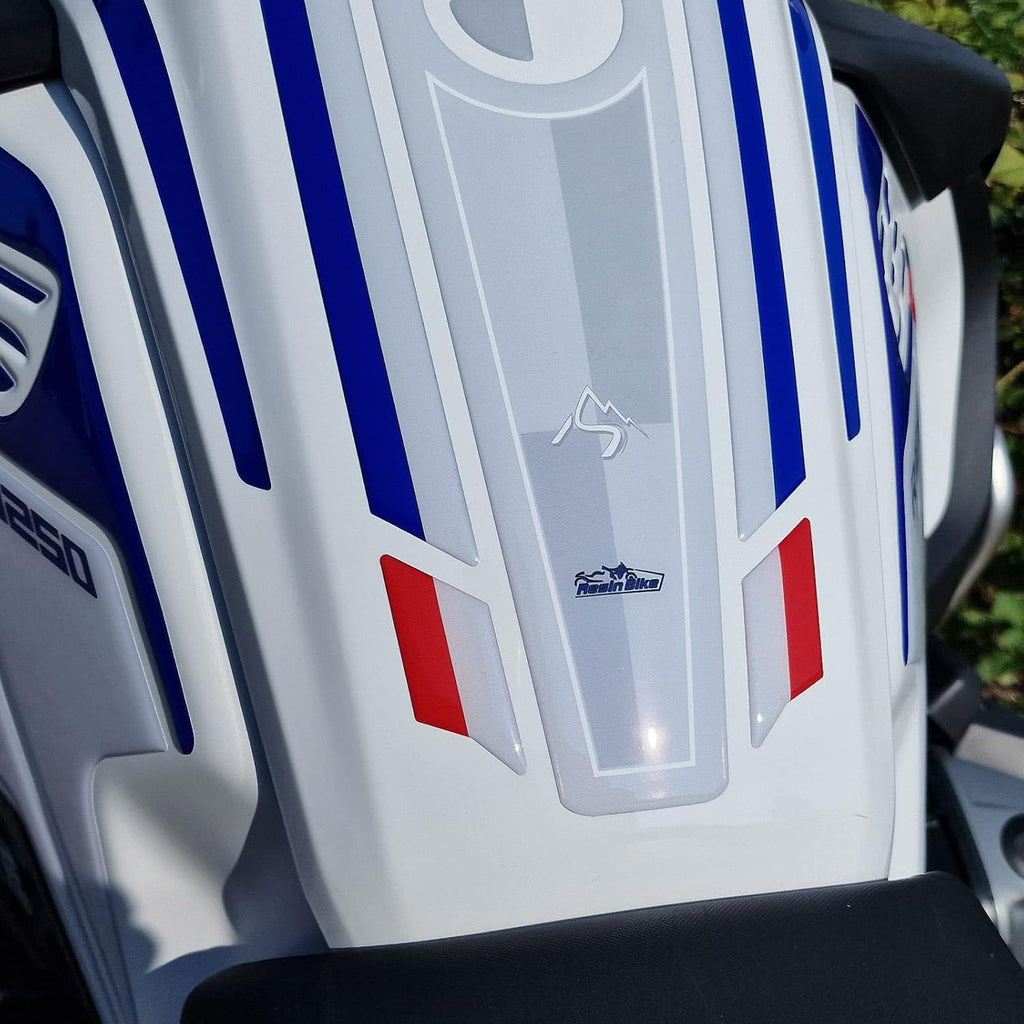 Motorcycle 3D Stickers Compatible with BMW R 1250 GS Adventure 2021-2024. Tank Protector Protection from Impact and Scratches. Resin Stickers - Made in Italy (Rallye)