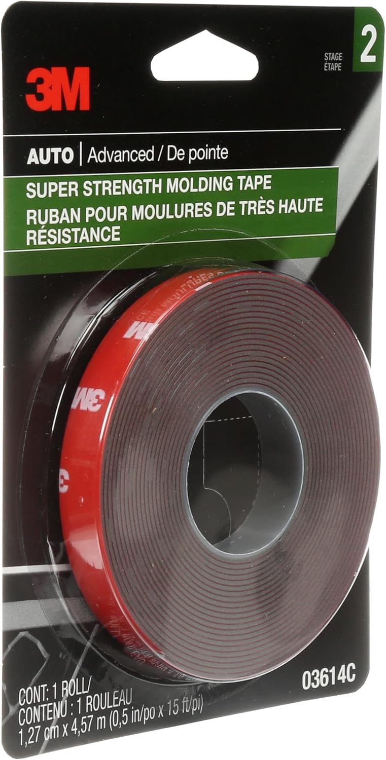 3M 03614 Scotch-Mount 1/2" x 15' Molding Tape (2-Rolls)