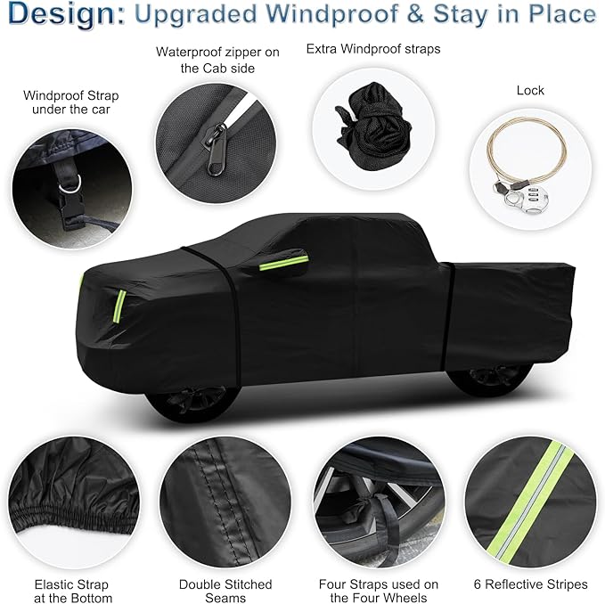 Car Cover for Toyota Tacoma Truck 2005-2025 for Xtra/Access/Double Cab SB - Image 2