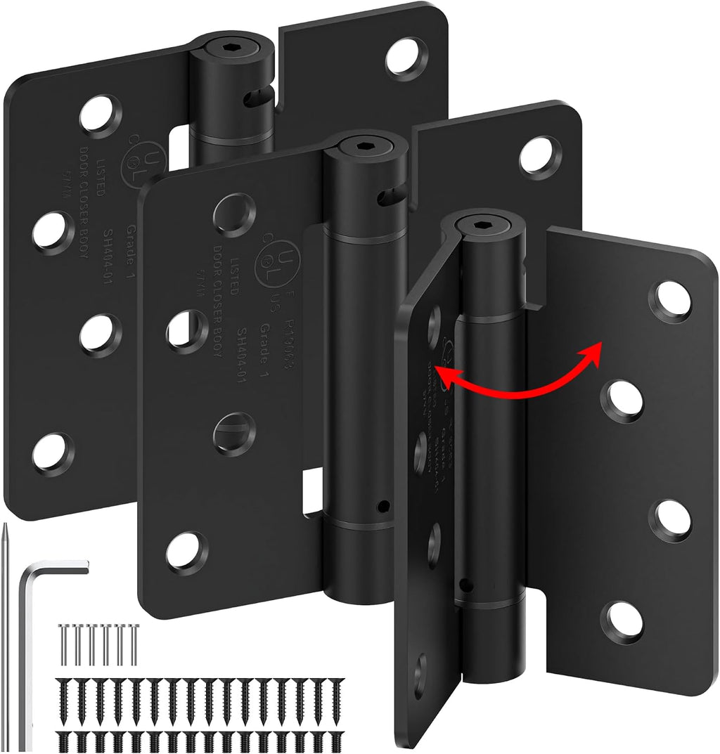 4 inch self closing door hinges,3-pack spring hinges,1/4", main product view