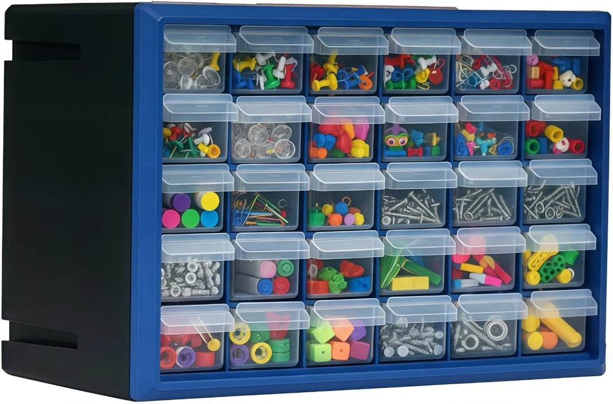 northsky 30-drawer small parts cabinet, stackable, clear, 14.17, main product view
