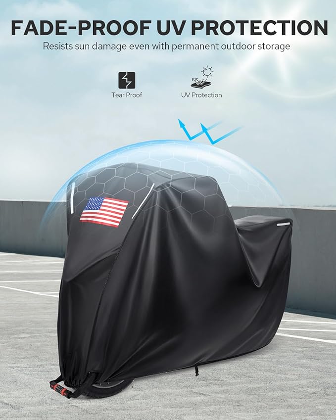 Benlari Motorcycle Cover Waterproof Outdoor, Heavy Duty Motorcycle Cover - Image 4