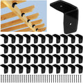 morningro 50 pcs black pergola hardware rafter clips, main product view