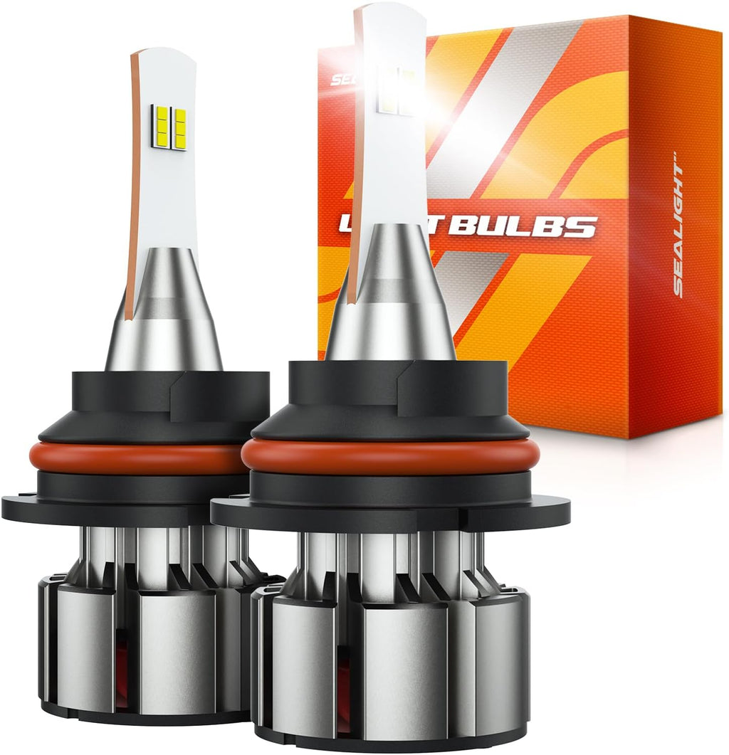 SEALIGHT 9004 Bulbs 36000LM Brighter, L2 9004 HB1 Dual Lights