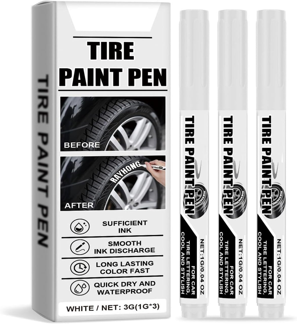 15Pcs White Tire Paint Pen Quick Drying for Car Tire Lettering Water Temperature Car Marker Pen Repair