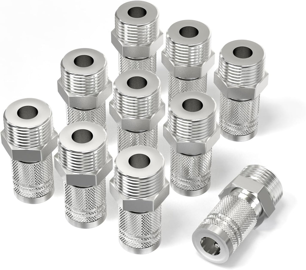 gasher 10pcs 3/4-inch male industrial coupler,1/4 basic flow, main product view