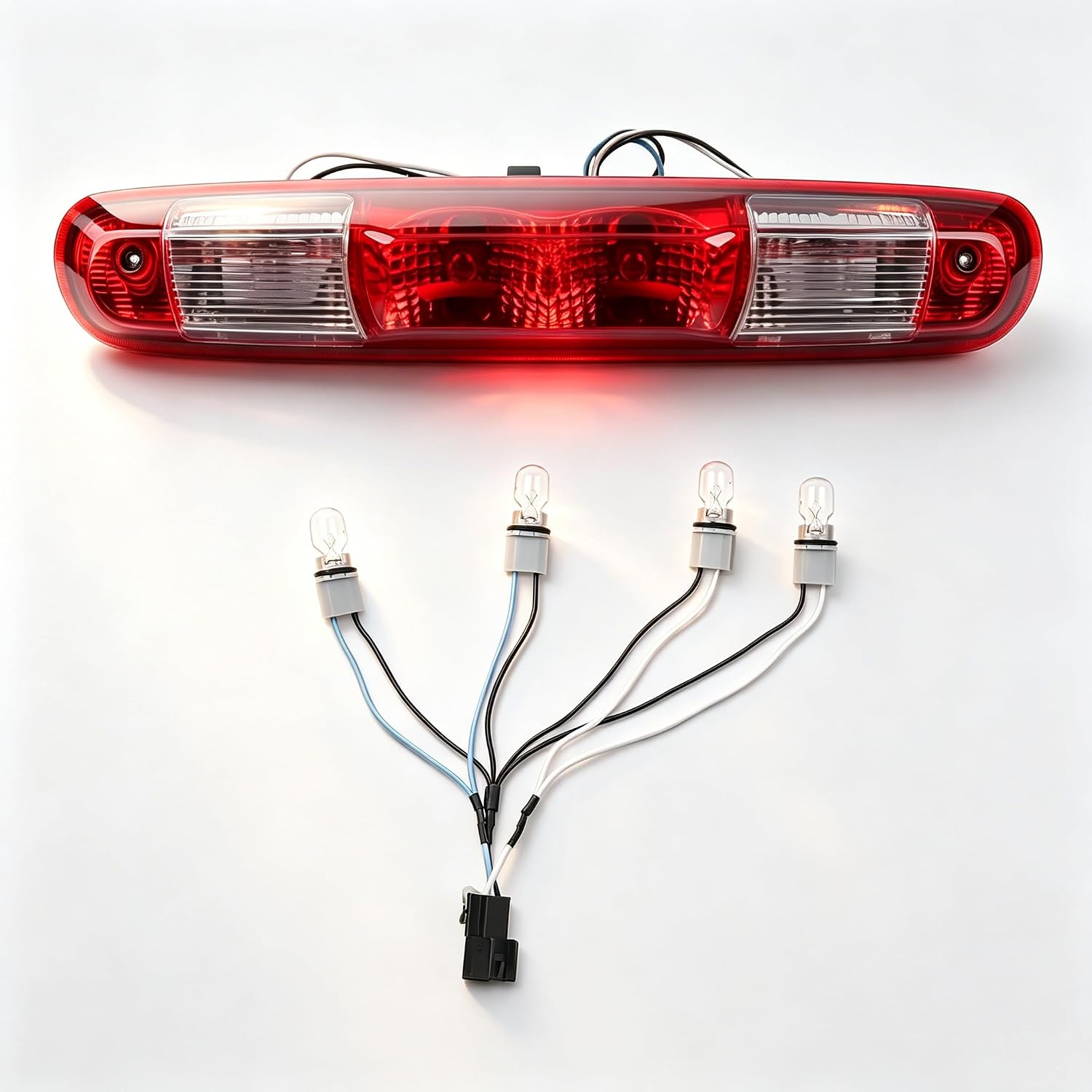 Dasbecan GM25890530 Red Rear Center High Mount Brake Light Compatible with GMC Sierra Chevy silverado 1500 2500 HD 3500 HD 2007-2014 Replace 923-247 25890530 Led Red Housing 3rd Tail Brake Lamp