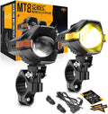auxbeam mt8 series motorcycle fog lights auxiliary lights, main product view