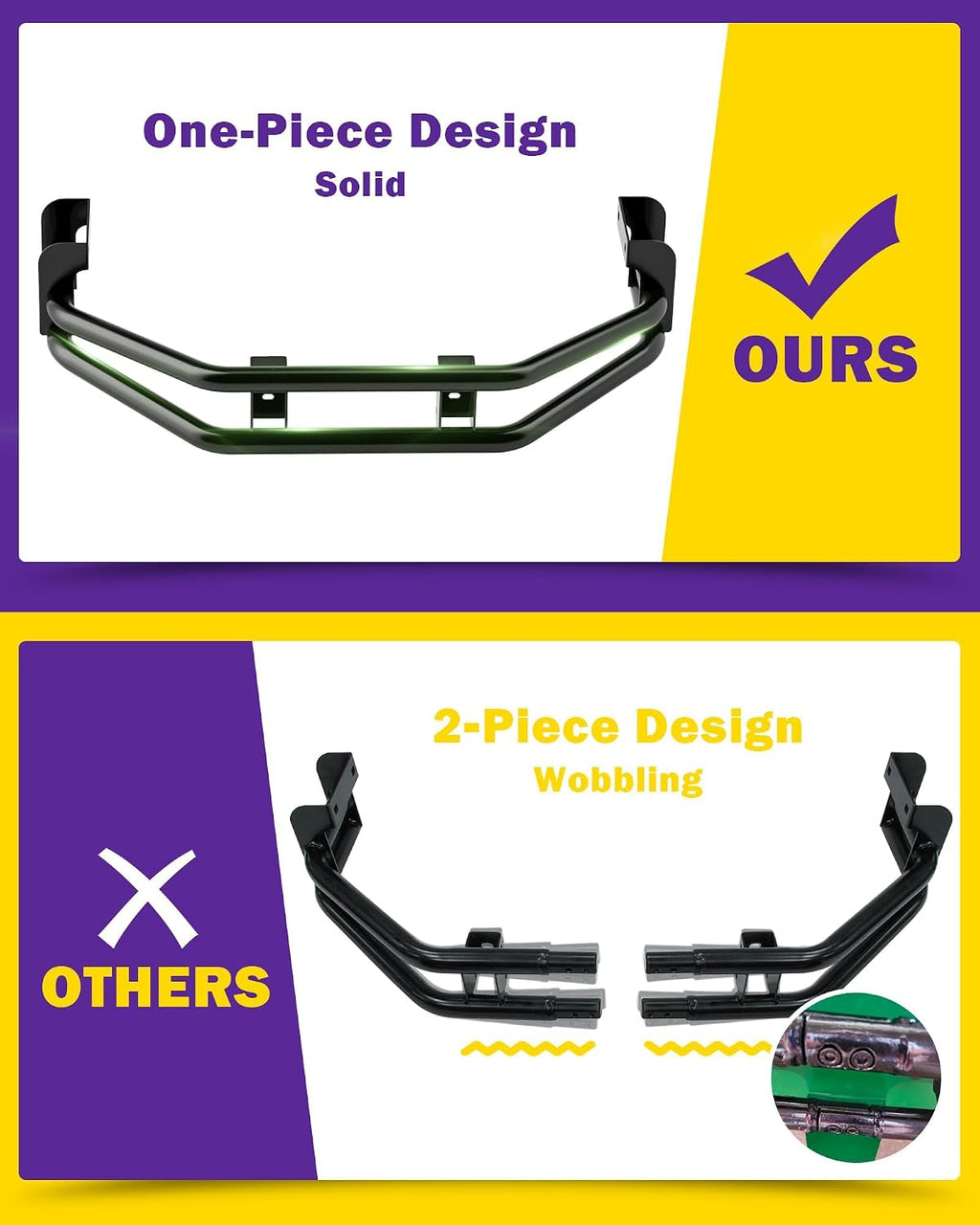 Zero Turn Lawn Mower One-Piece Rear Bumper Hitch with Toolbox for John Deere Z235 Z255 Z335E Z335M Z345M Z345R Z355E Z375R BM2448 ZTrak, Upgrade Heavy Duty Towing Bumper Hitches and Storage Box