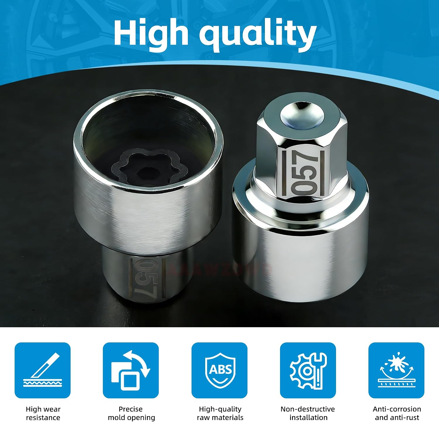 #057 Compatible with BMW 1 3 5 7 8 X2 X3 X5 X6 Wheel Lock Key Tire Lug Key | 057 Wheel Locking Nut Key Replacement