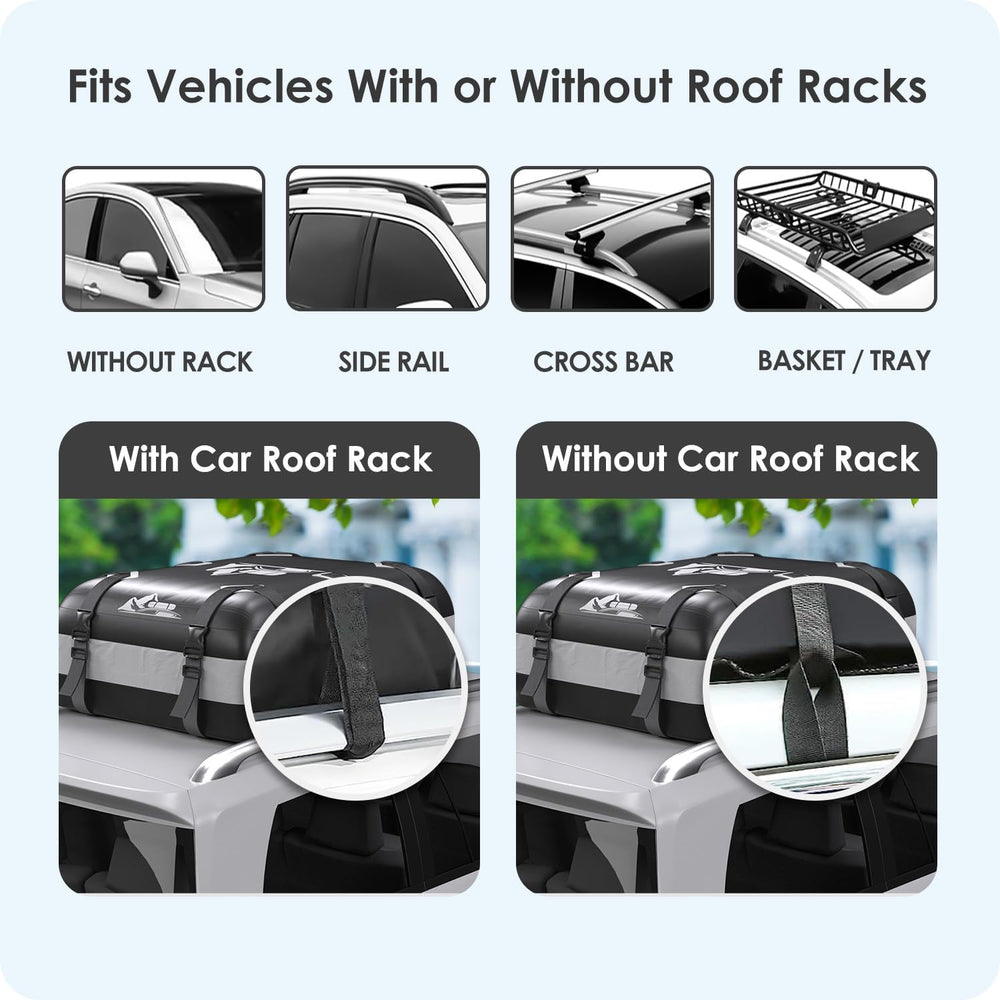 Car Rooftop Cargo Carrier Bag 20 Cubic Feet, 100% Waterproof Heavy Duty Car R...