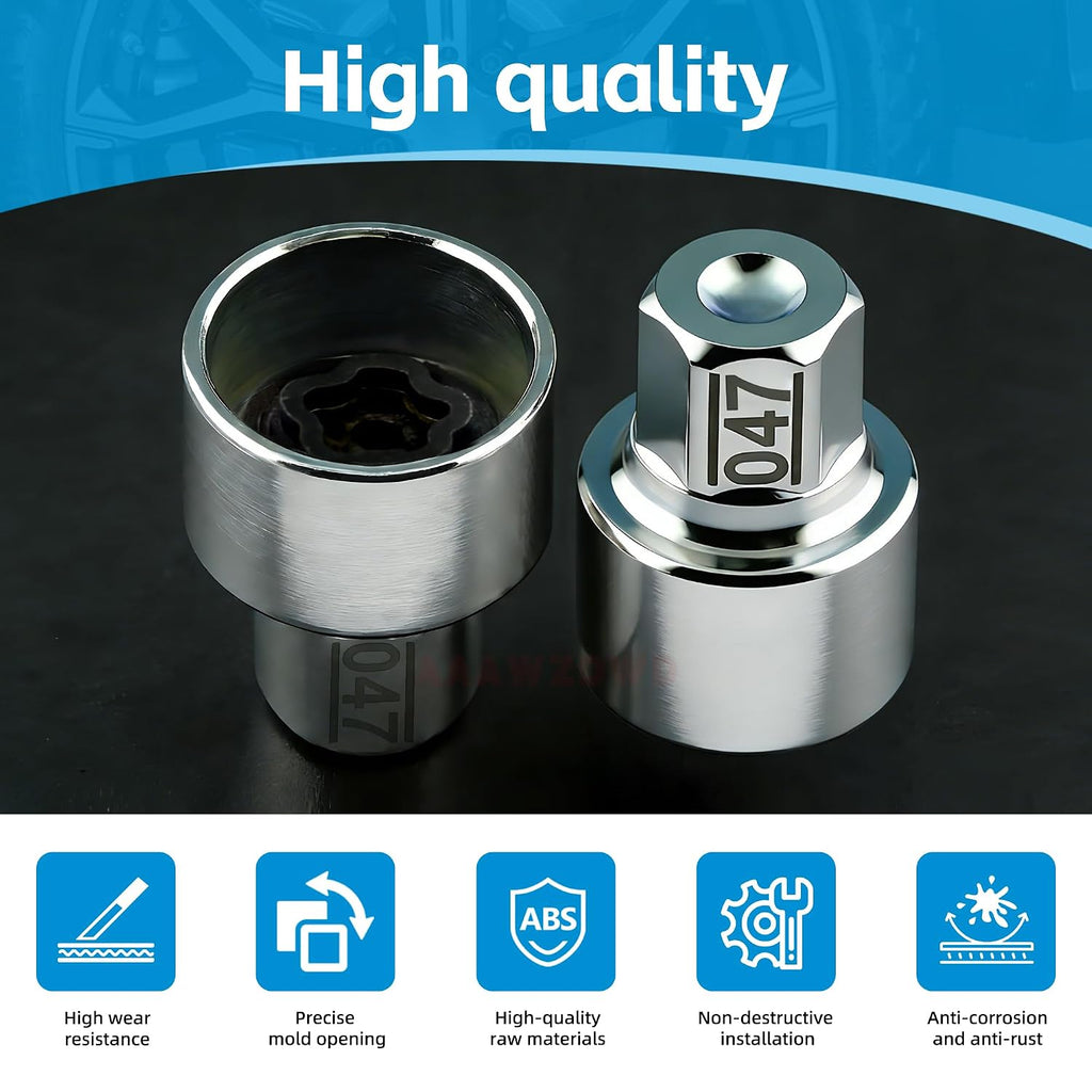 #047 Compatible with BMW 1 3 5 7 8 X2 X3 X5 X6 Wheel Lock Key Tire Lug Key | 047 Wheel Locking Nut Key Replacement