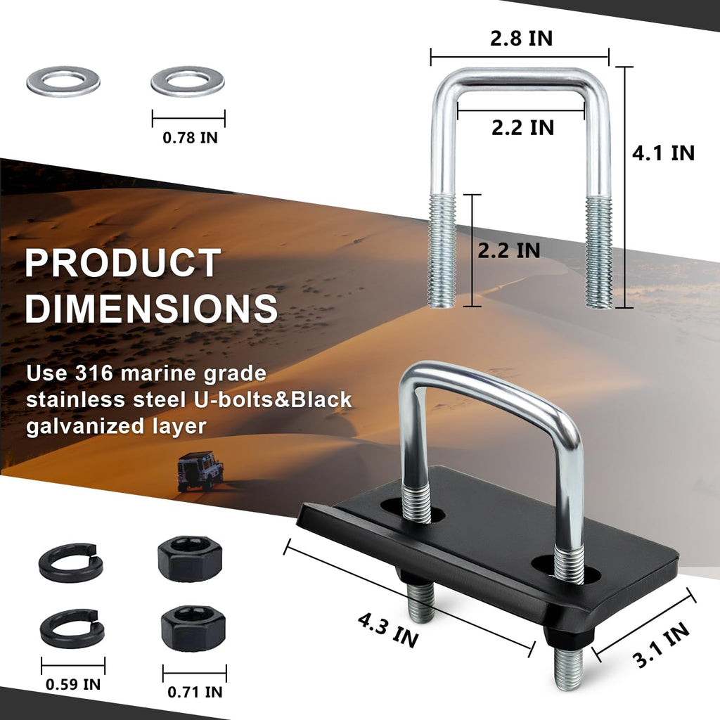 Cenipar Hitch Tightener Anti-Rattle Stabilizer for 1.25" and 2" Hitches Used in Heavy Duty Steel Trailer,Hitch Tightener Clamp Eliminating Rocking Instability(2 Packs)