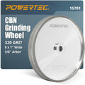 powertec cbn grinding wheel 8 inch 320 grit, main product view