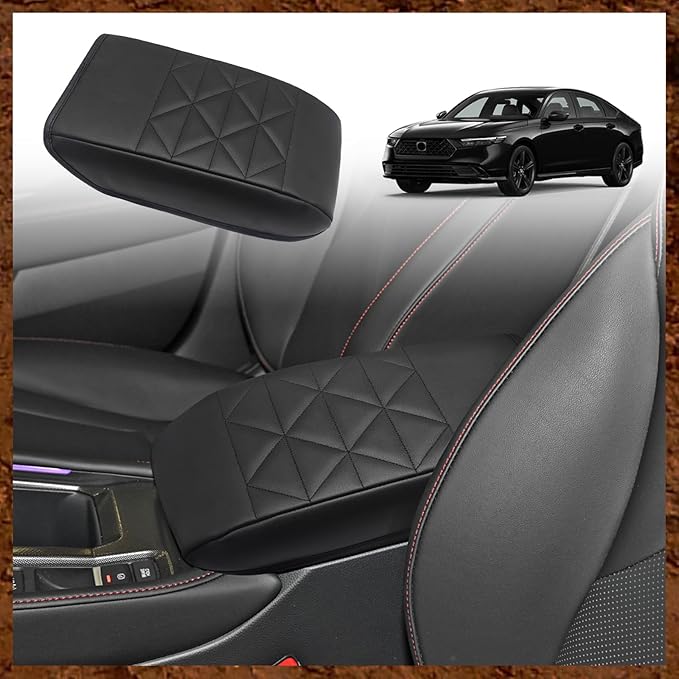 Muslogy for Accord 2025 2024 2023 Center Console Cover Armrest Pad Vegan by Muslogy