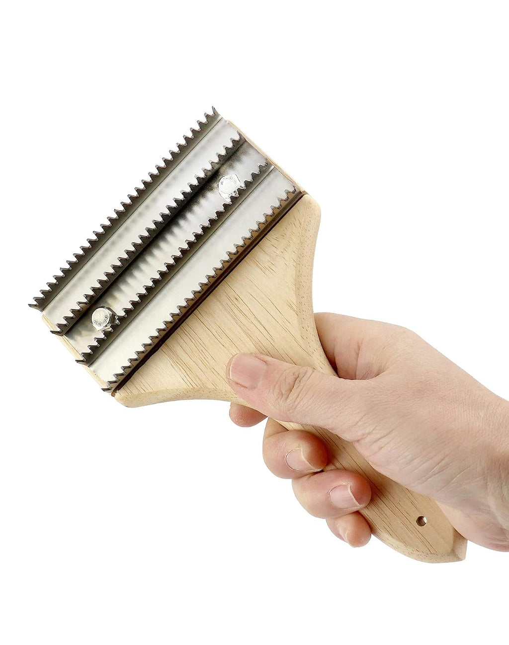 QWORK Buffing Wheel Rake – 7-7/8" L x 4 3/4" W Effortlessly Remove Residual Compounds and Metal from Buffing Wheels and Airway Buffing Pads, Stainless Steel Polishing Rake