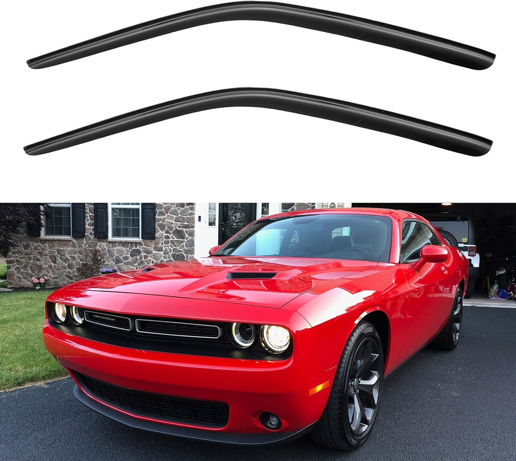 Window Visors Rain Guards for 2008-2023 Dodge Challenger, Out-Channel Window