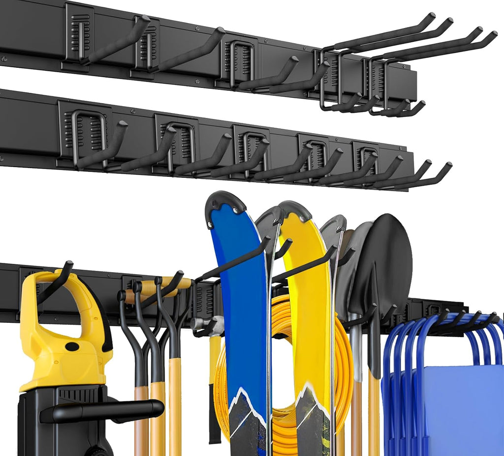 64 Inches Garage Storage, Garage Organization, Wall Mount Garden Tool Organizer