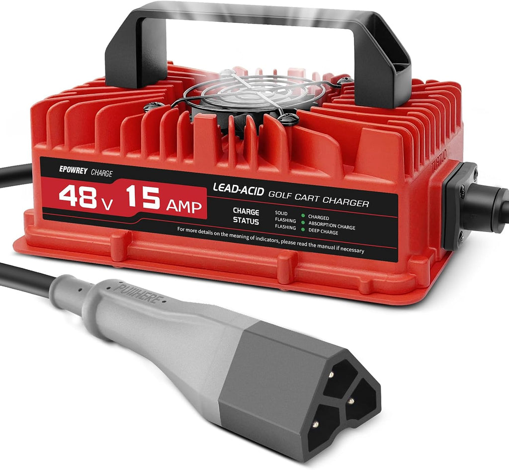 15 AMP Golf Cart Charger for 48 Volt EZGO RXV & TXT