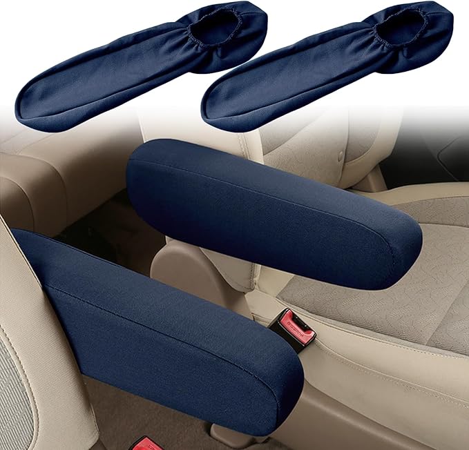 2PC Car Front Seat Armrest Covers, Universal Size Seat Arm Rest Cover, Flat by SmeytaCarAccessoriesSupply