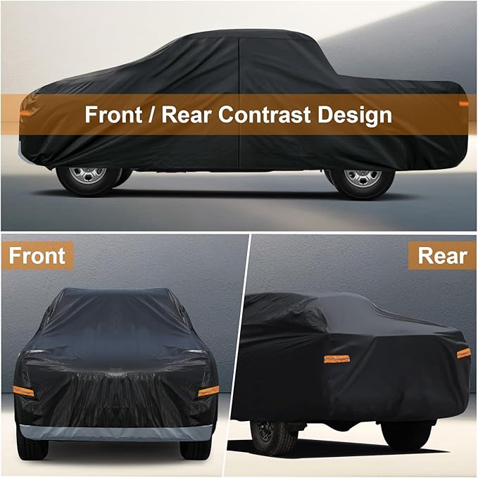 Kayme Truck Cover Custom Fit Dodge Ram 1500 Regular Cab Long Bed. Full Exterior - Image 5