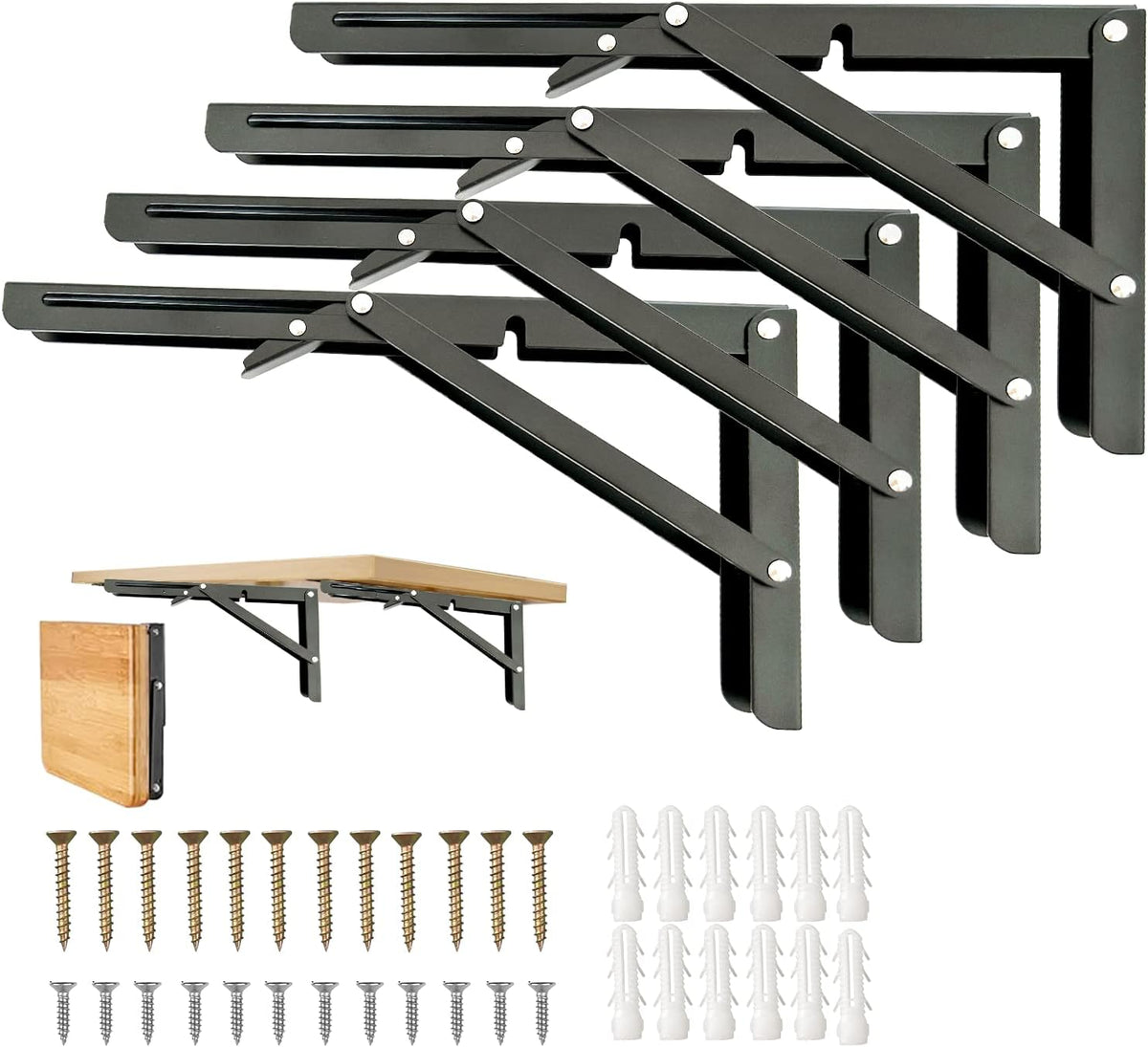 heavy duty folding shelf brackets, 18 inch 4pcs, main product view