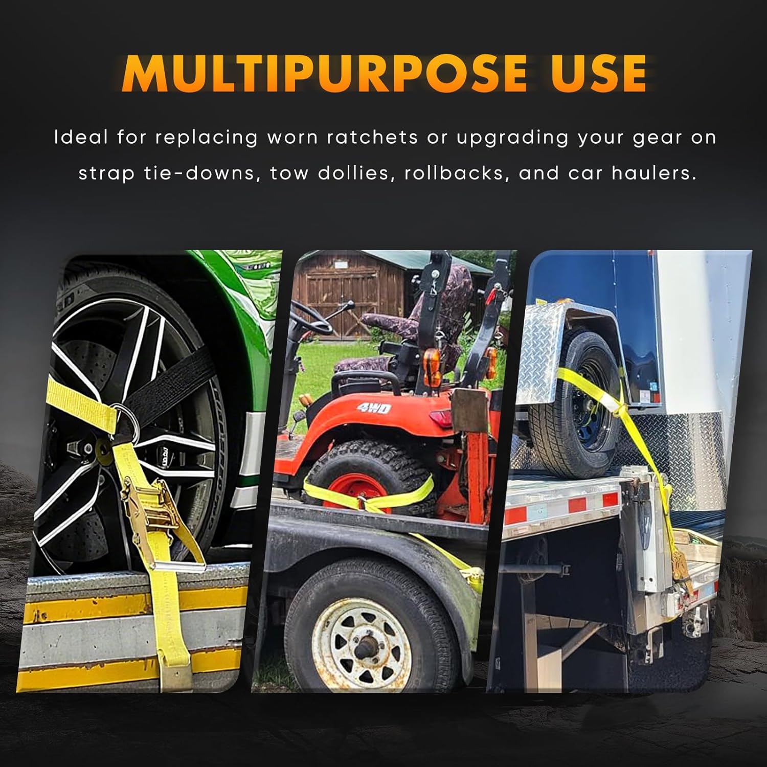 OCPTY 30 ft x 4 in Heavy Duty Tow Strap 20,000 lbs Towing Straps for Truck, ATV, Jeep, UTV, Tractor Emergency Towing Rope, Tree Saver, Winch Extension 1Pcs