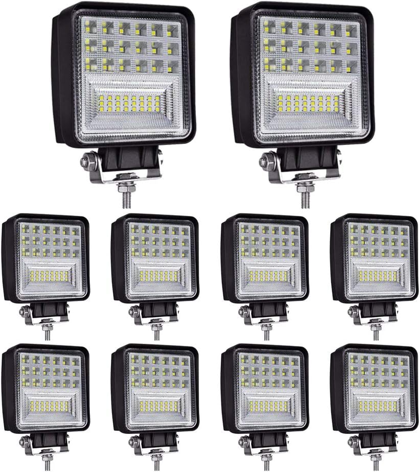 winbang led light pods, 4 inch 126w square, main product view