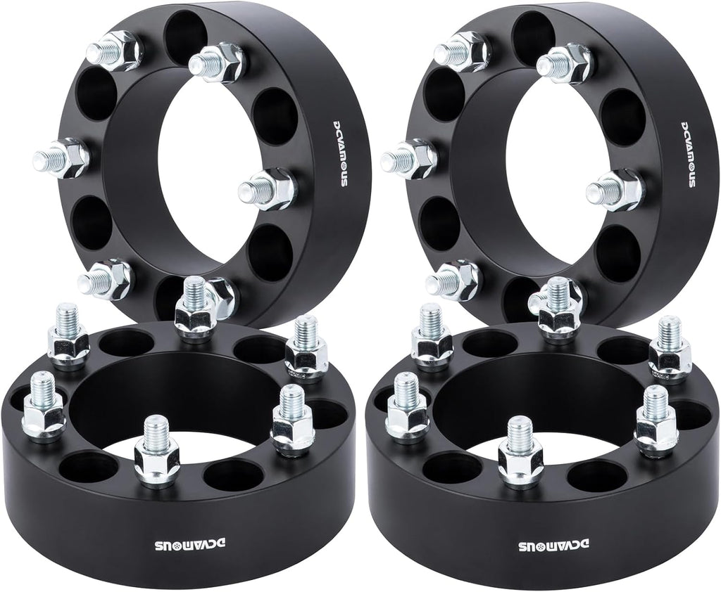 4pc Forged 6x4.5 to 6x5.5 Wheel Adapters 2 Inch Thick with 1/2" Studs | Compatible with Dodge 6 Lug 6x114.3 Truck to 6x139.7 Rims for 1991-2004 Dakota, 1998-2003 Durango, 1993-2010 Viper
