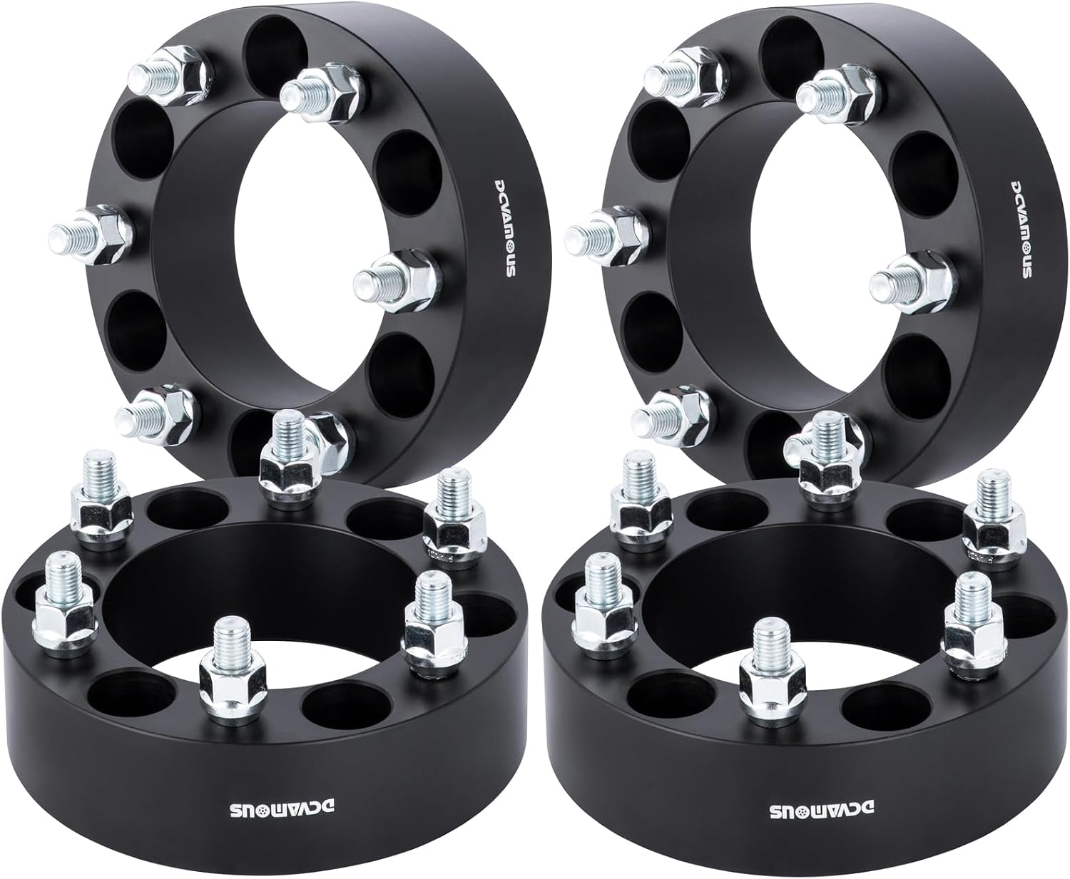 4pc Forged 6x4.5 to 6x5.5 Wheel Adapters 2 Inch Thick with 1/2" Studs | Compatible with Dodge 6 Lug 6x114.3 Truck to 6x139.7 Rims for 1991-2004 Dakota, 1998-2003 Durango, 1993-2010 Viper