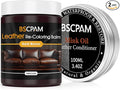12oz Leather Recoloring Balm & 3.4oz Mink Oil Leather Conditioner kit, Dark by BSCPAM
