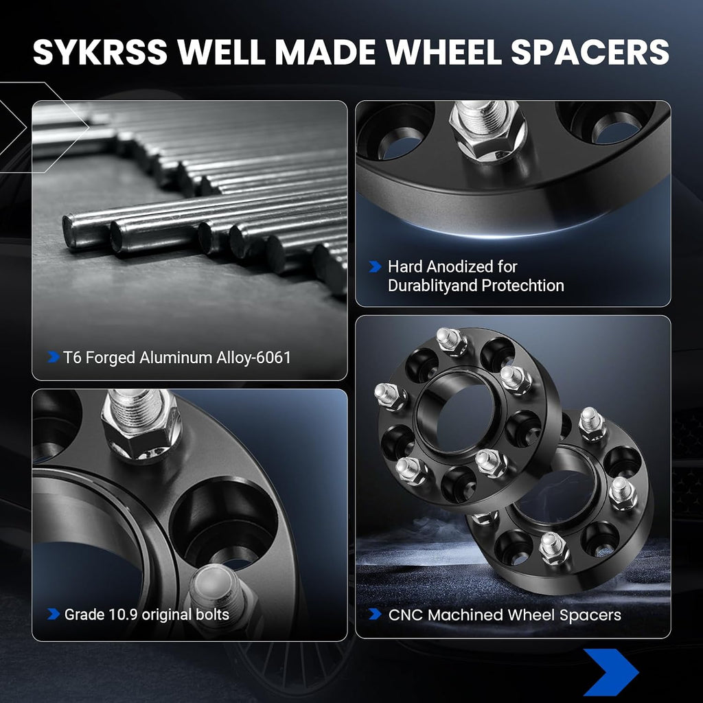 5x115mm Wheel Spacers 1.5inch Compatible with Chrysler 300 2005-2023, 71.5 mm Center Bore & 5 Lug Forged Wheel Adapters M14x1.5 Compatible with Dodge Challenger Charger Magnum, 2PCS