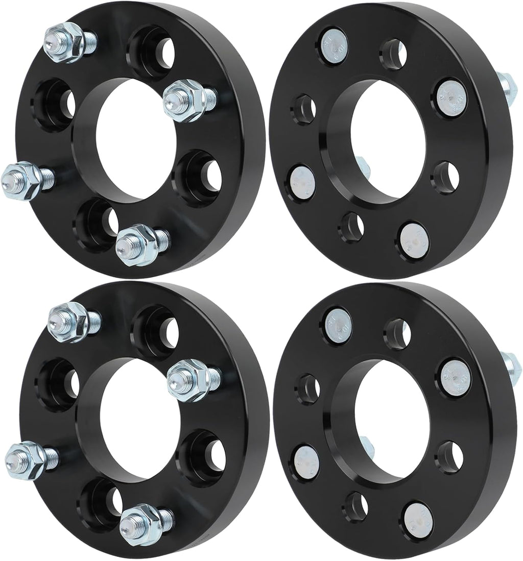 SCITOO 4Pcs 4x100 to 4x4.5 Wheel Adapters 1" Center Bore 67.1mm Studs 12x1.5 4 Lug Wheel Spacers Fit for Ford Escort for Chevrolet Spark for Chevrolet Aveo Cobalt for Honda for Accord for Honda