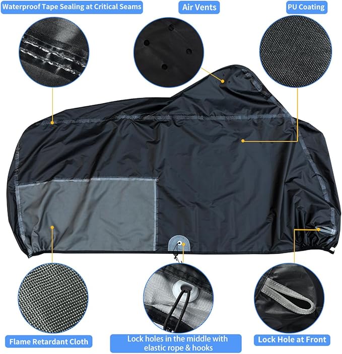 Motorcycle Cover, Motorcycle Cover Waterproof Outdoor - Image 4