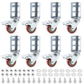 qwork 3" boltless rack caster wheels, 8 pack, main product view