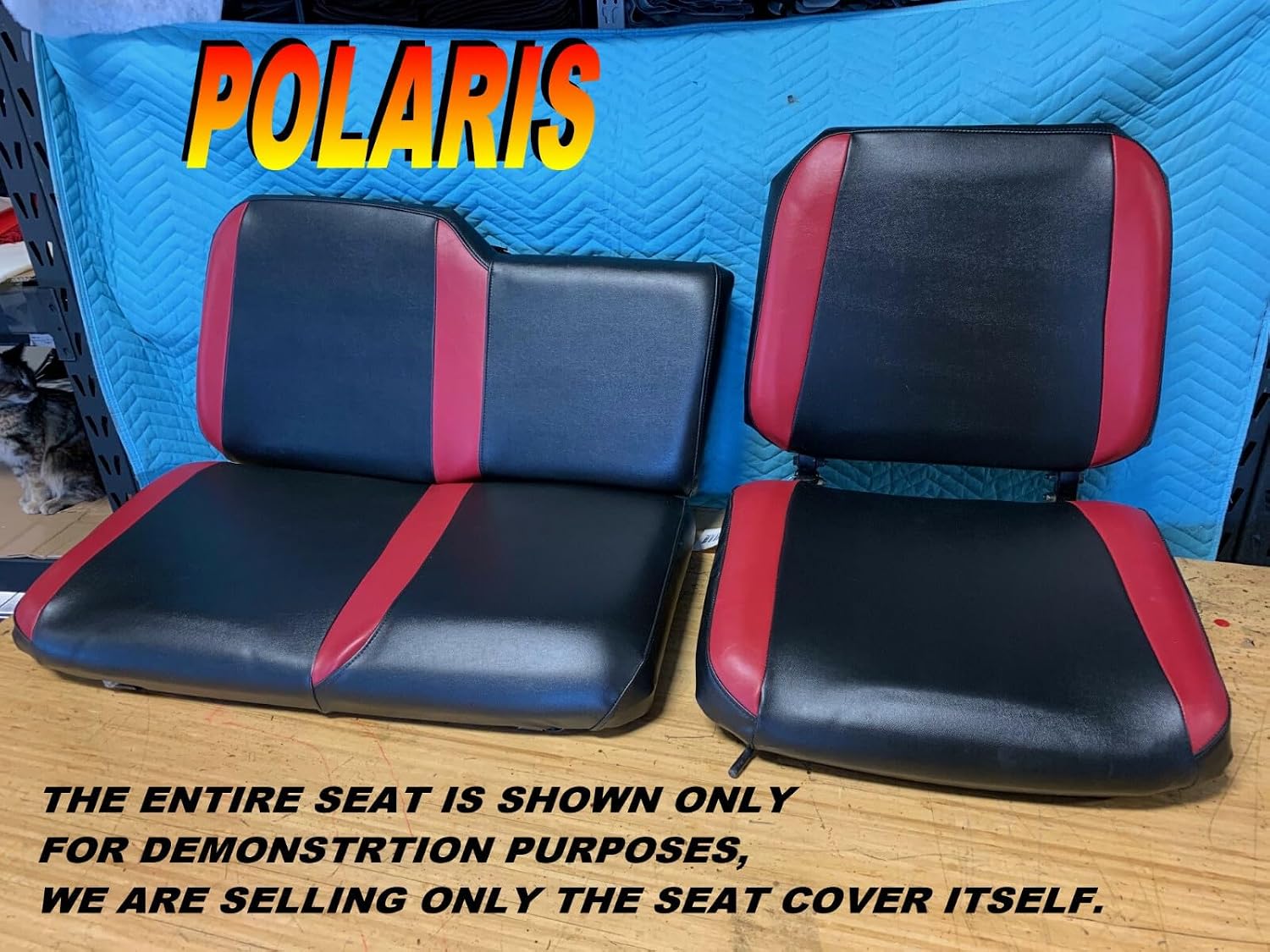 New Replacement seat Cover fits Polaris Ranger 900 XP 2013-19 Crew UTV 900XP XP900 570 XP570 red/blk J11A ..