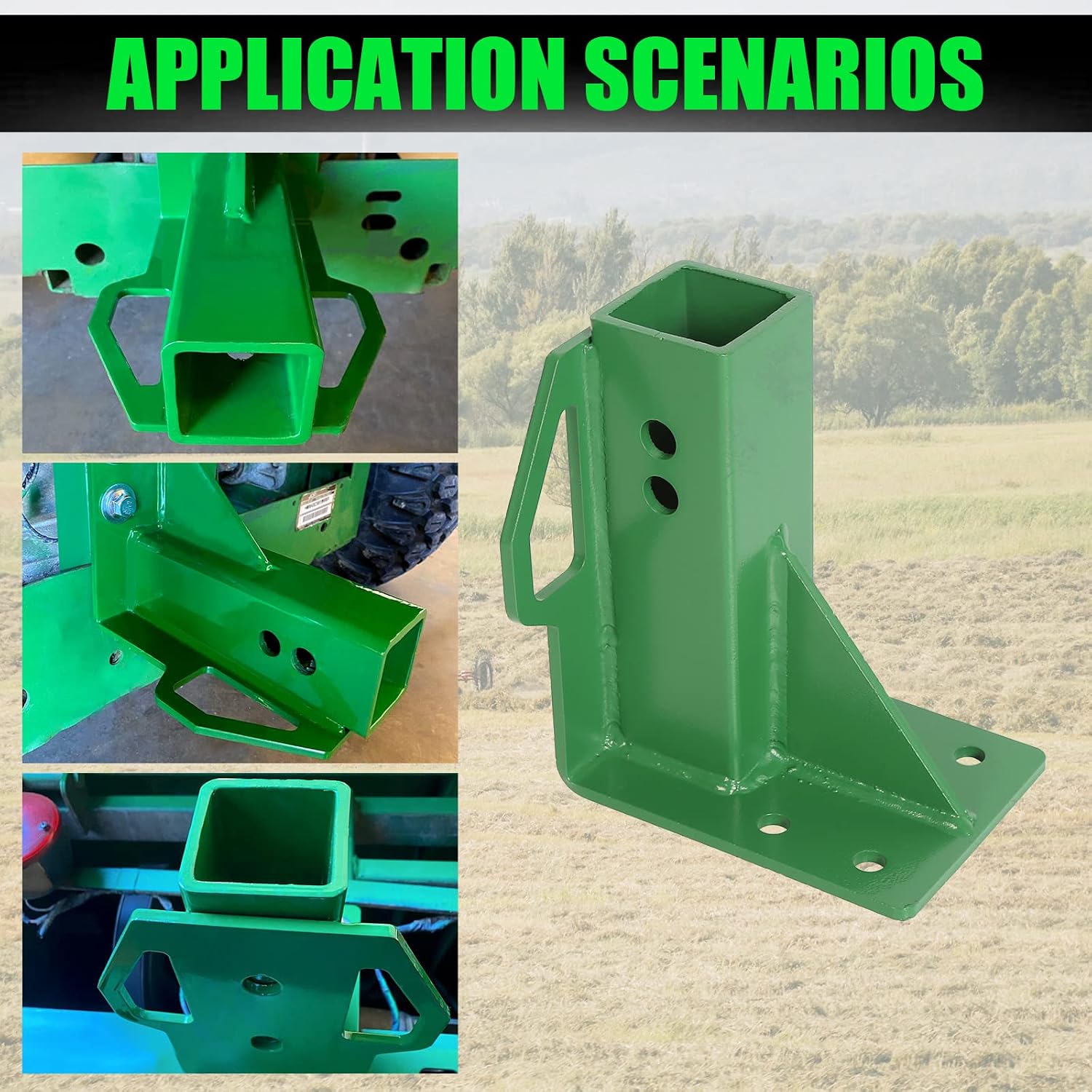 HECASA Rear Trailer Hitch Receiver for John Deere Gator 4x2 6x4 Old Style | with Bolt