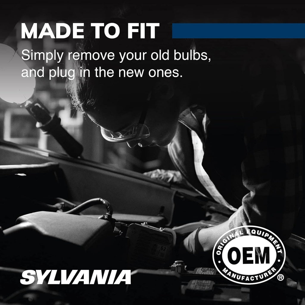 SYLVANIA - 2825 SilverStar Mini Bulb - Brighter and Whiter Light, Ideal for Interior Lighting - Map, Cargo and License Plate (Contains 1 Bulb)