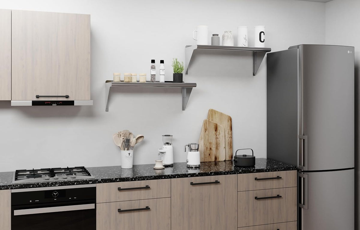 amgood 12 in. x 30 in. stainless steel showing dimensions