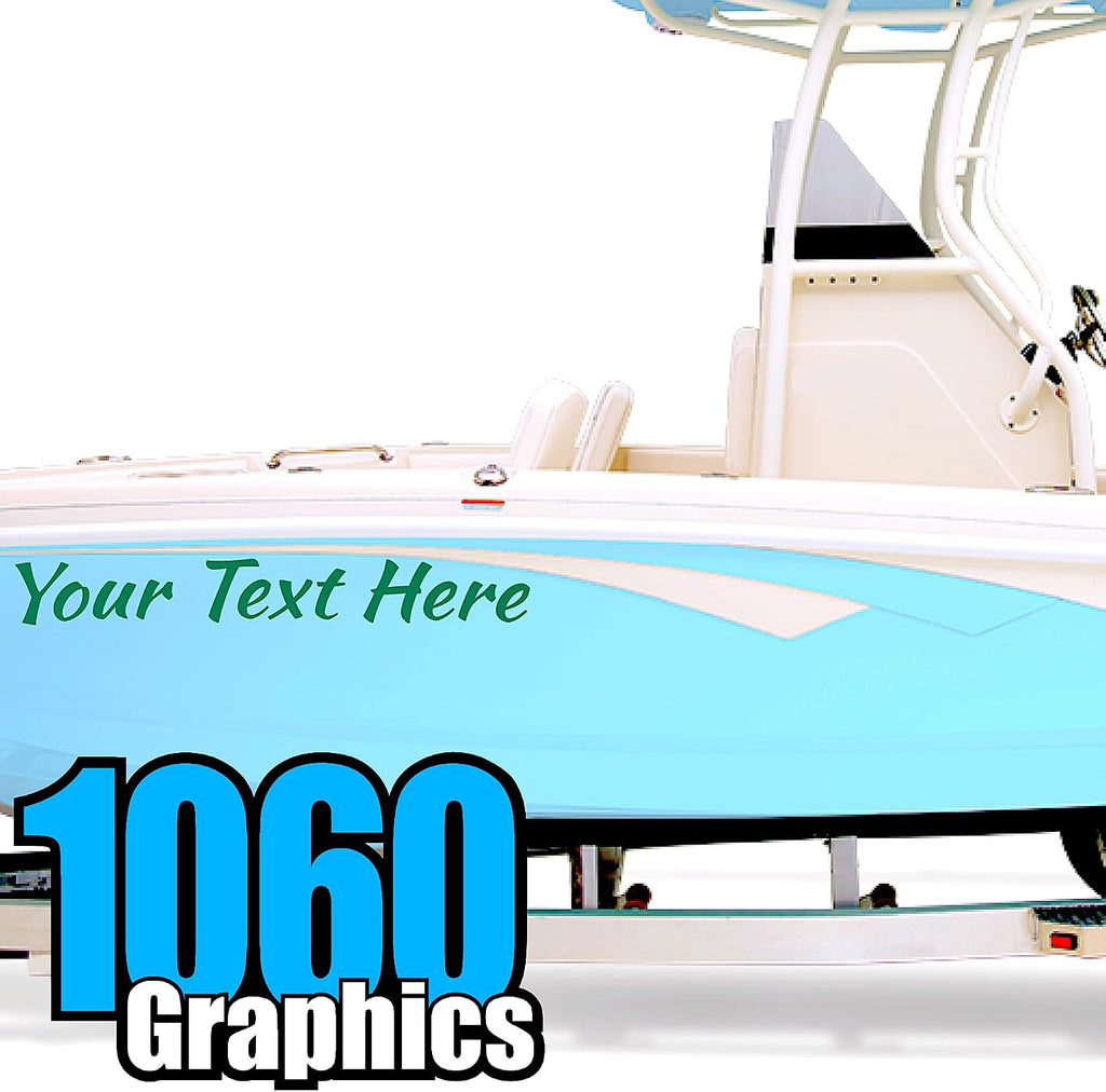 Custom Vinyl Boat Numbers & Letters (Two Decals)