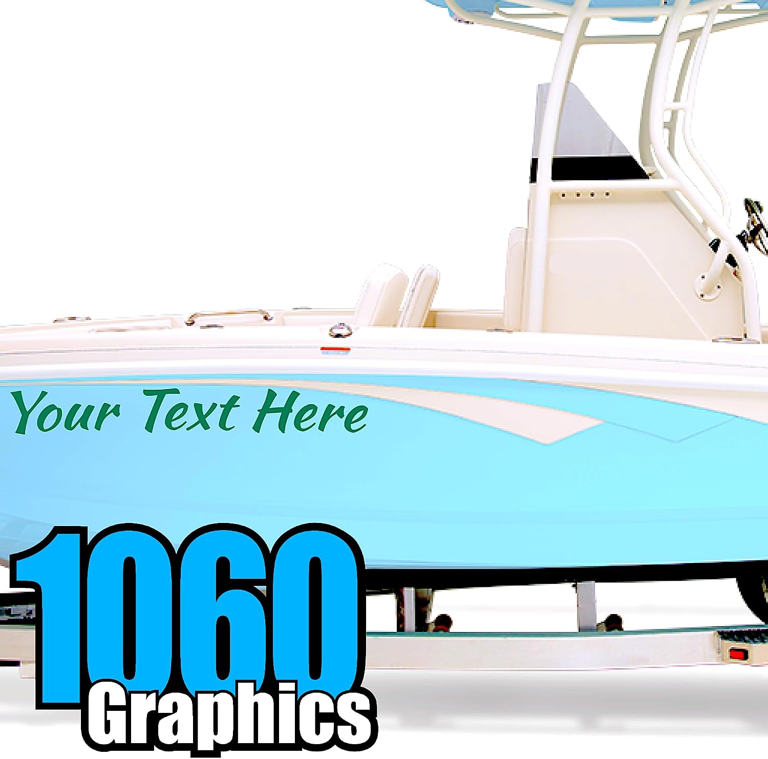 Custom Vinyl Boat Numbers & Letters (Two Decals)