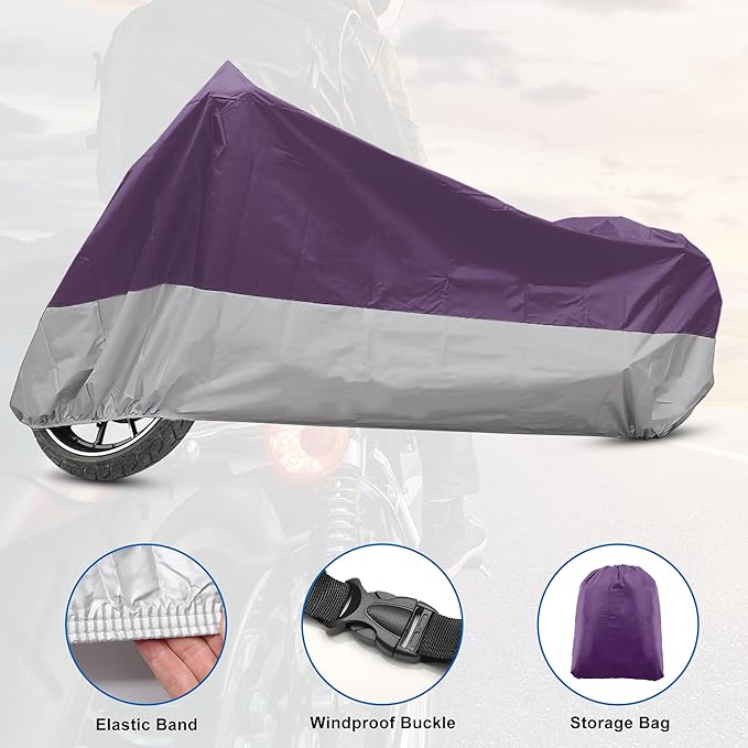 X AUTOHAUX Motorcycle Cover for Harley Davidson for Honda for Suzuki All Season - Image 3