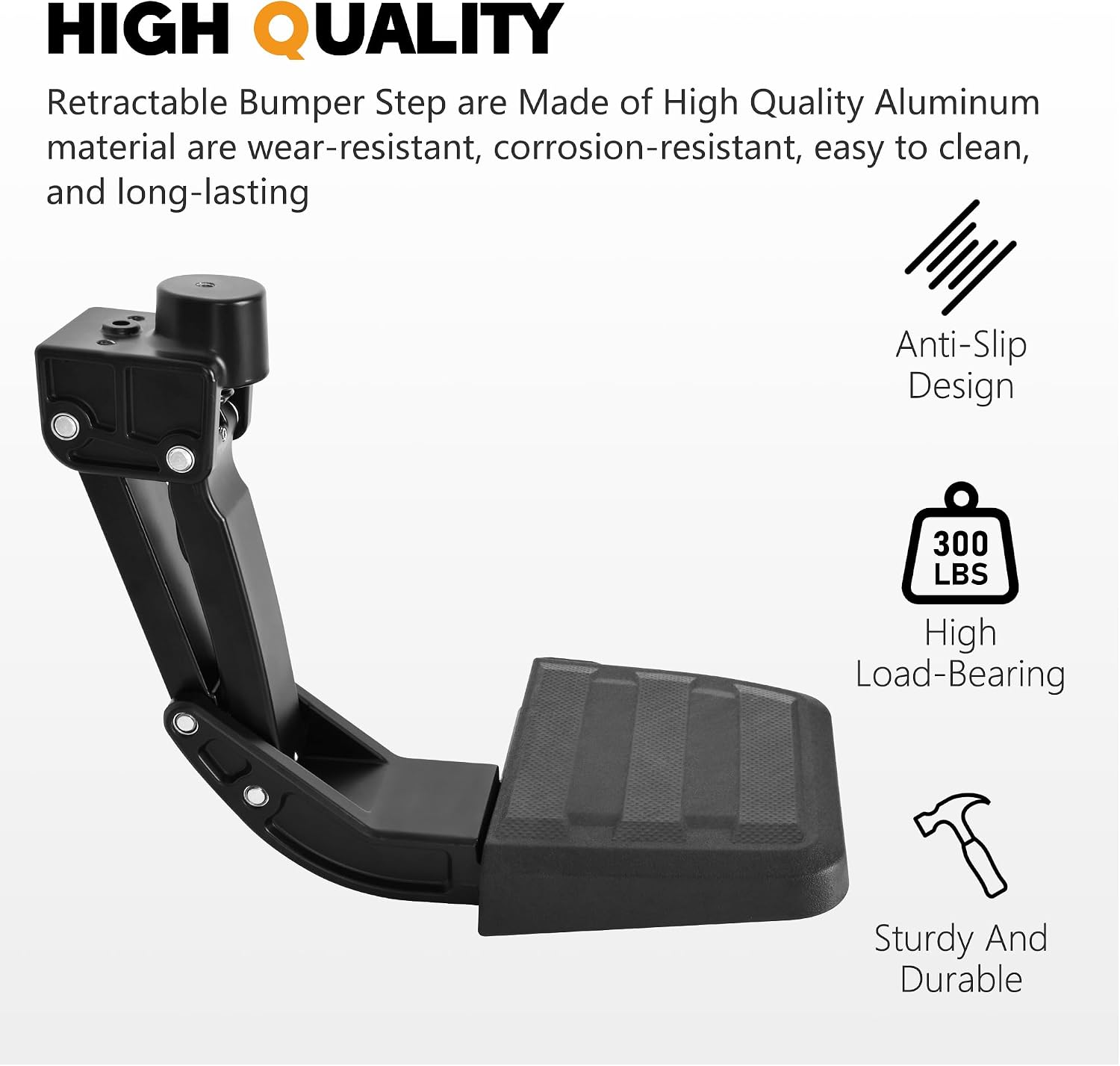 Rear Bed Step Tailgate Bedstep Compatible with Toyota Tacoma 2024 2025 2026 Folding Truck Step Retractable Bumper Tailgate Step Replace # PT392-35920
