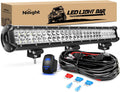 nilight led light bar 25inch 162w spot flood, main product view