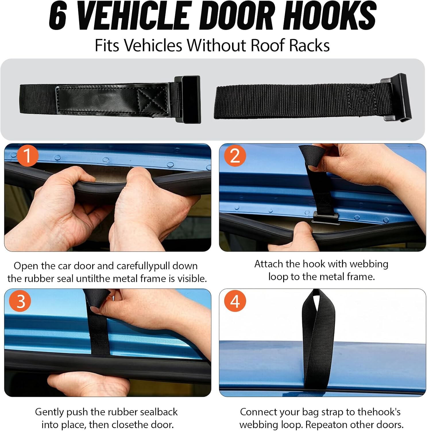 Rooftop Cargo Carrier, 20 Cubic Feet Waterproof Roof Cargo Bag, Car Top Carrier Fits Vehicles with or Without Roof Rack, Heavy Duty Soft Shell Roof Bag with Anti-Slip Mat, 6 Door Hooks & Storage Bag