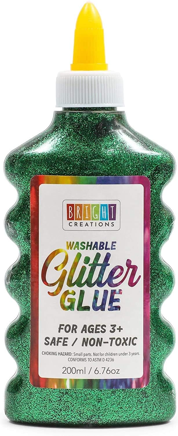bright creations glitter glue variety pack (8 colors, front angle view