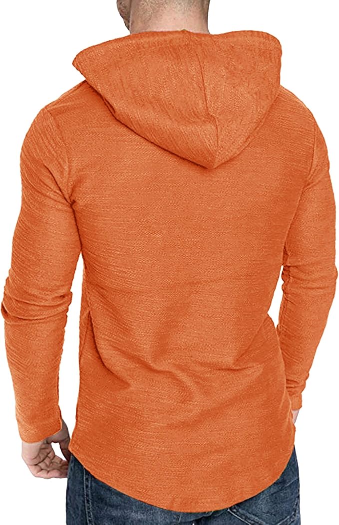Lexiart Mens Fashion Athletic Hoodies Sport Sweatshirt Solid Color Fleece - Image 5