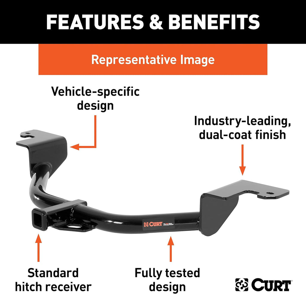 CURT 12123 Class 2 Trailer Hitch, 1-1/4-Inch Receiver